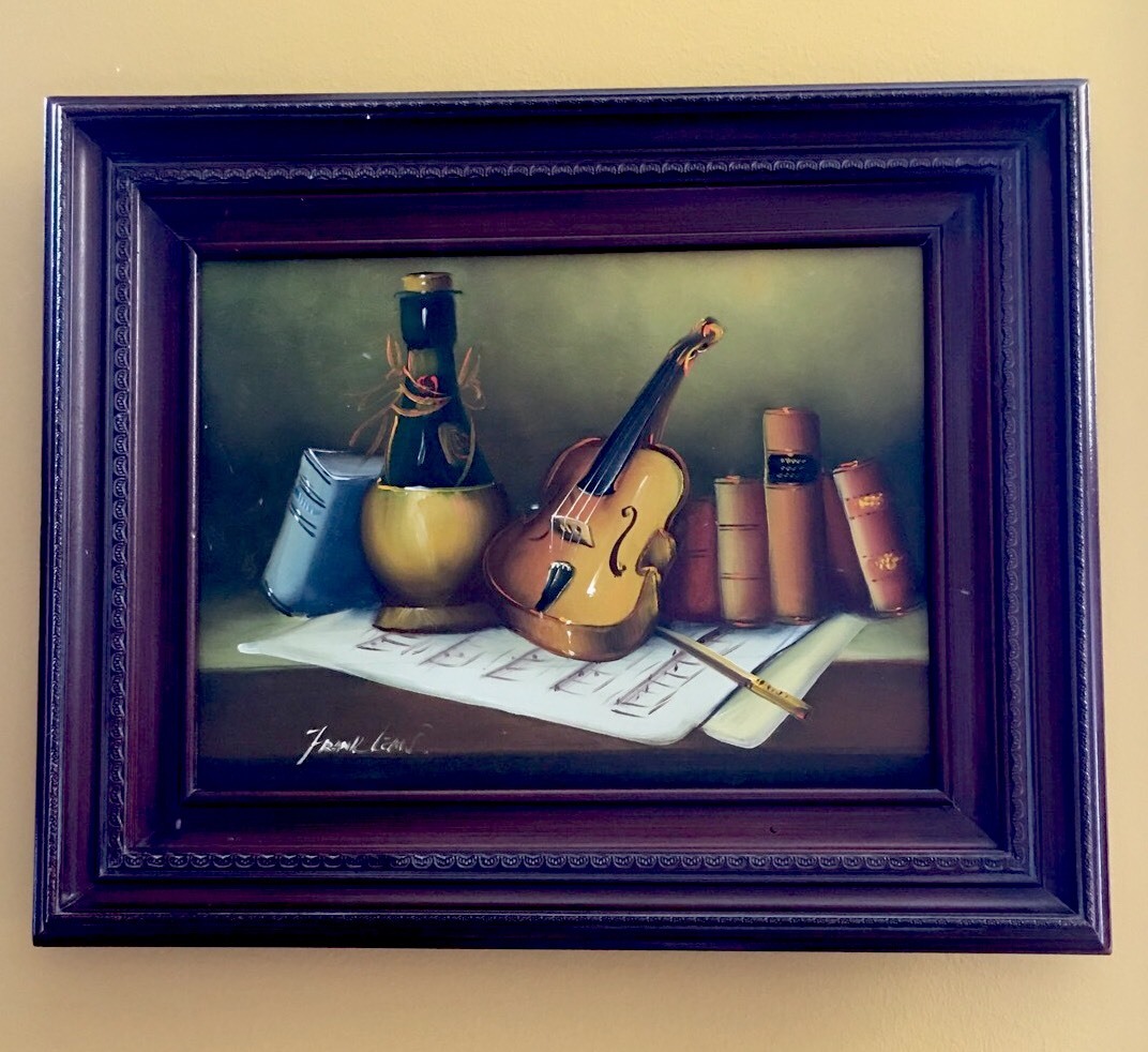 Frank Lean Still Life Painting Framed 22″ X 18.25″, Vintage