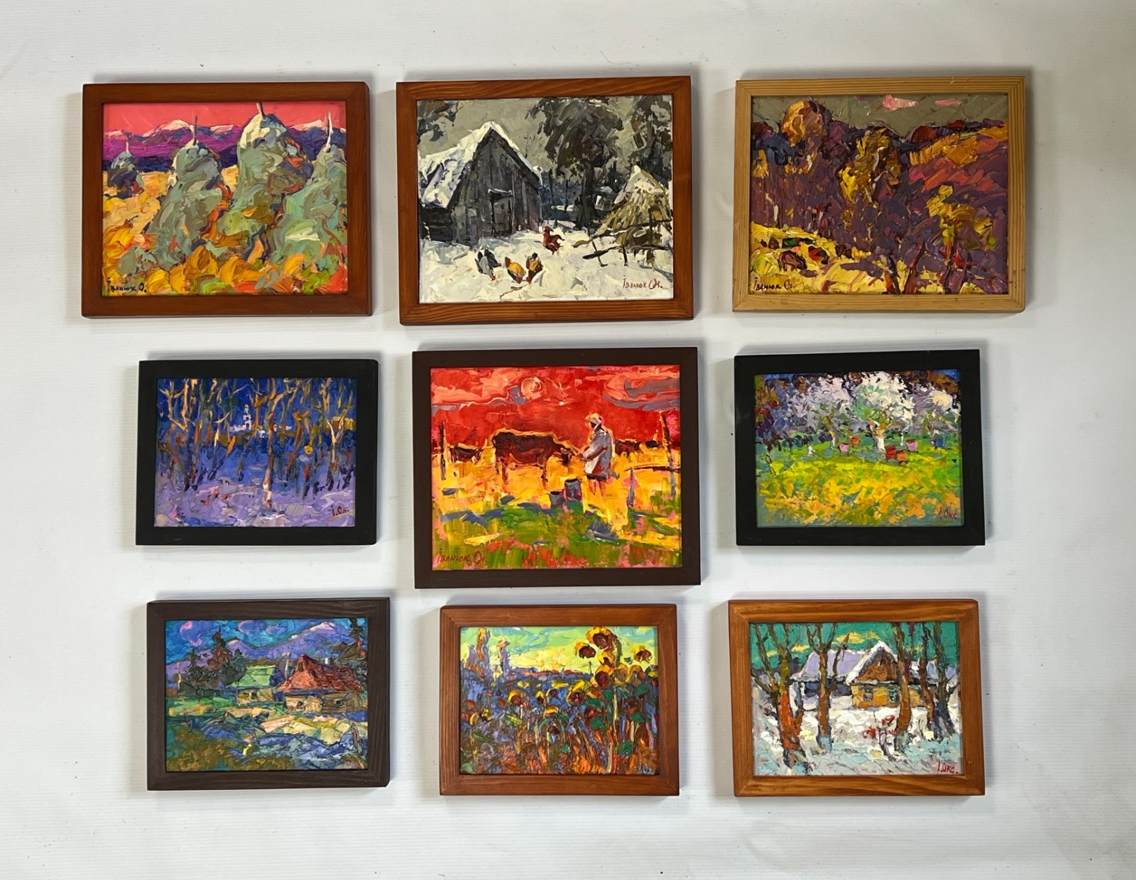 Wholesale lot of 5 original oil paintings, Bulk Order, Lot of Unique Art