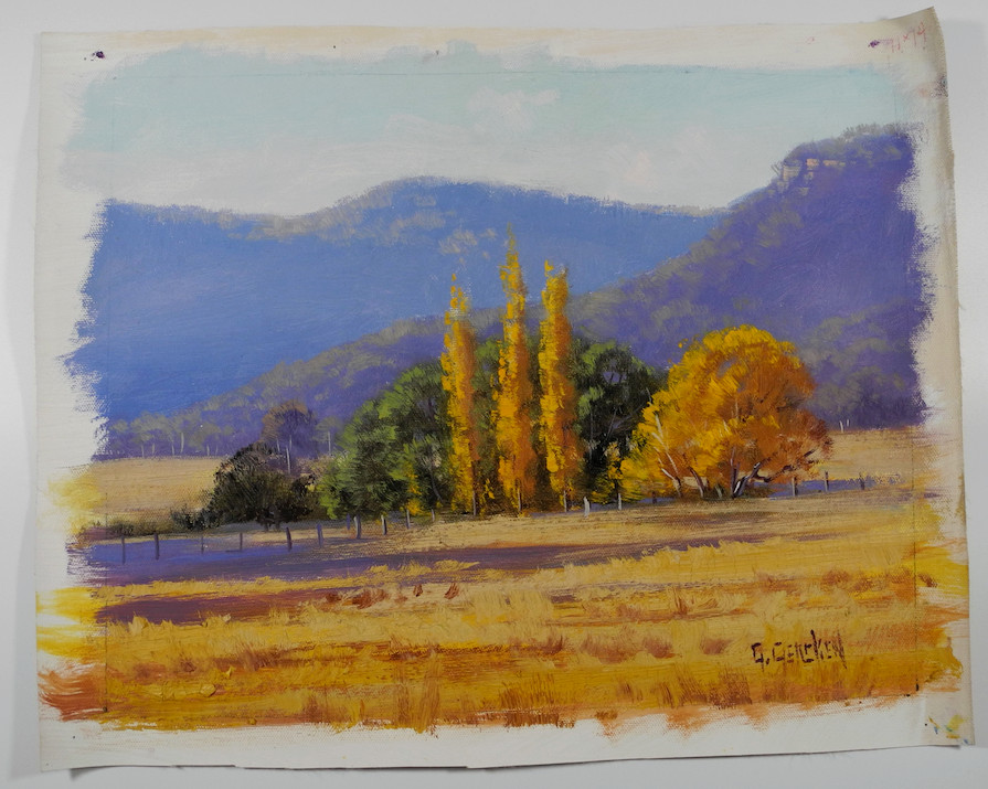 Beautiful Original Oil painting Graham Gercken on Canvas unstretched, unmounted