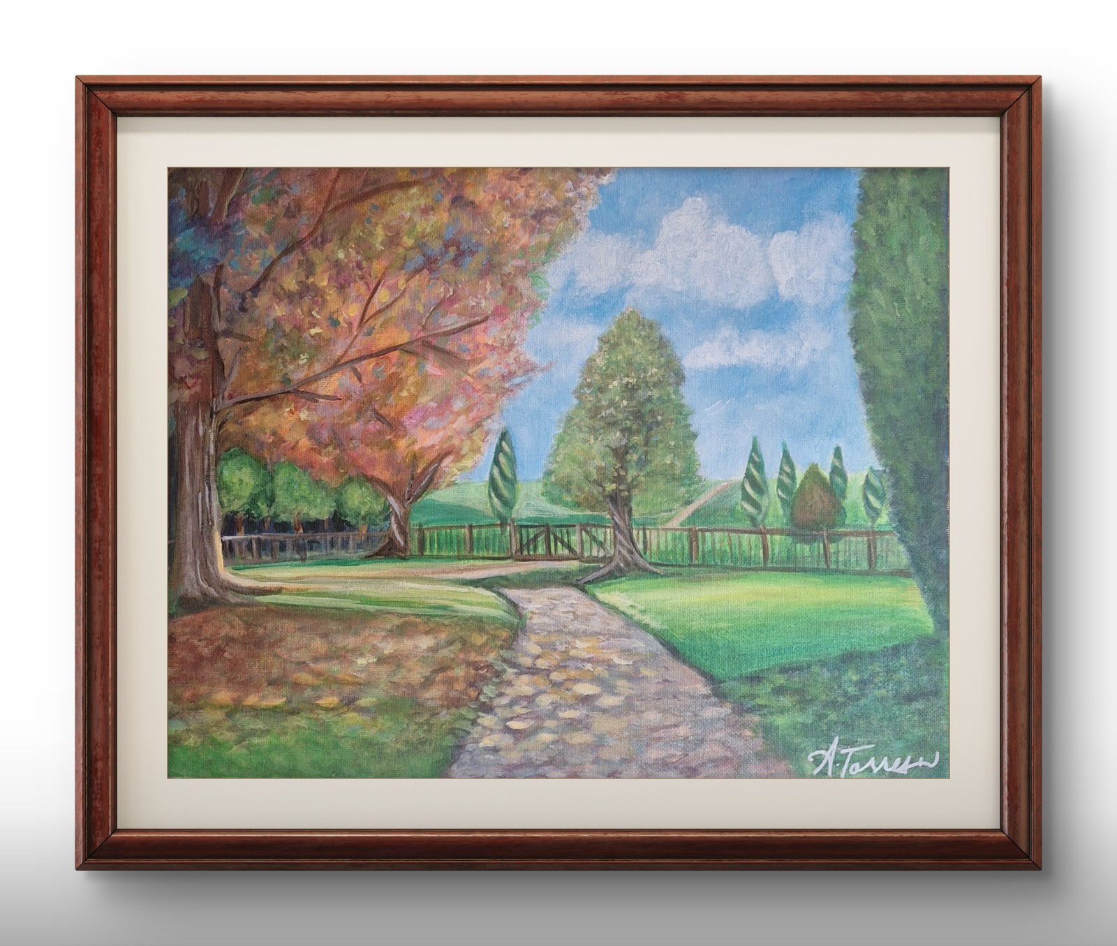 Modern Fantasy Garden Original Abstract Painting 9×12