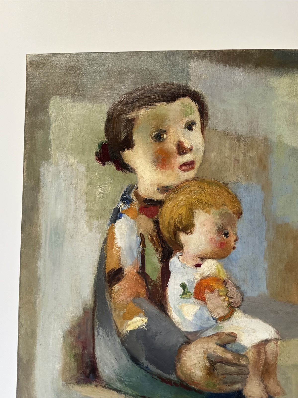 JAMES MONT PAINTING WOMAN MID CENTURY MODERN MOTHER 1951 EXPRESSIONISM LISTED