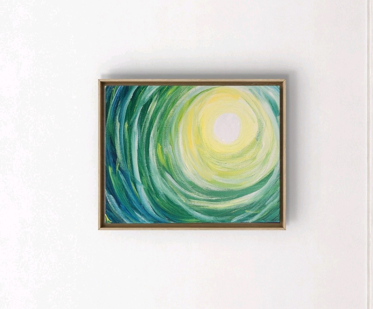 Looking Up Into The Light Vibrant Abstract Expressionism Canvas Painting 11×14