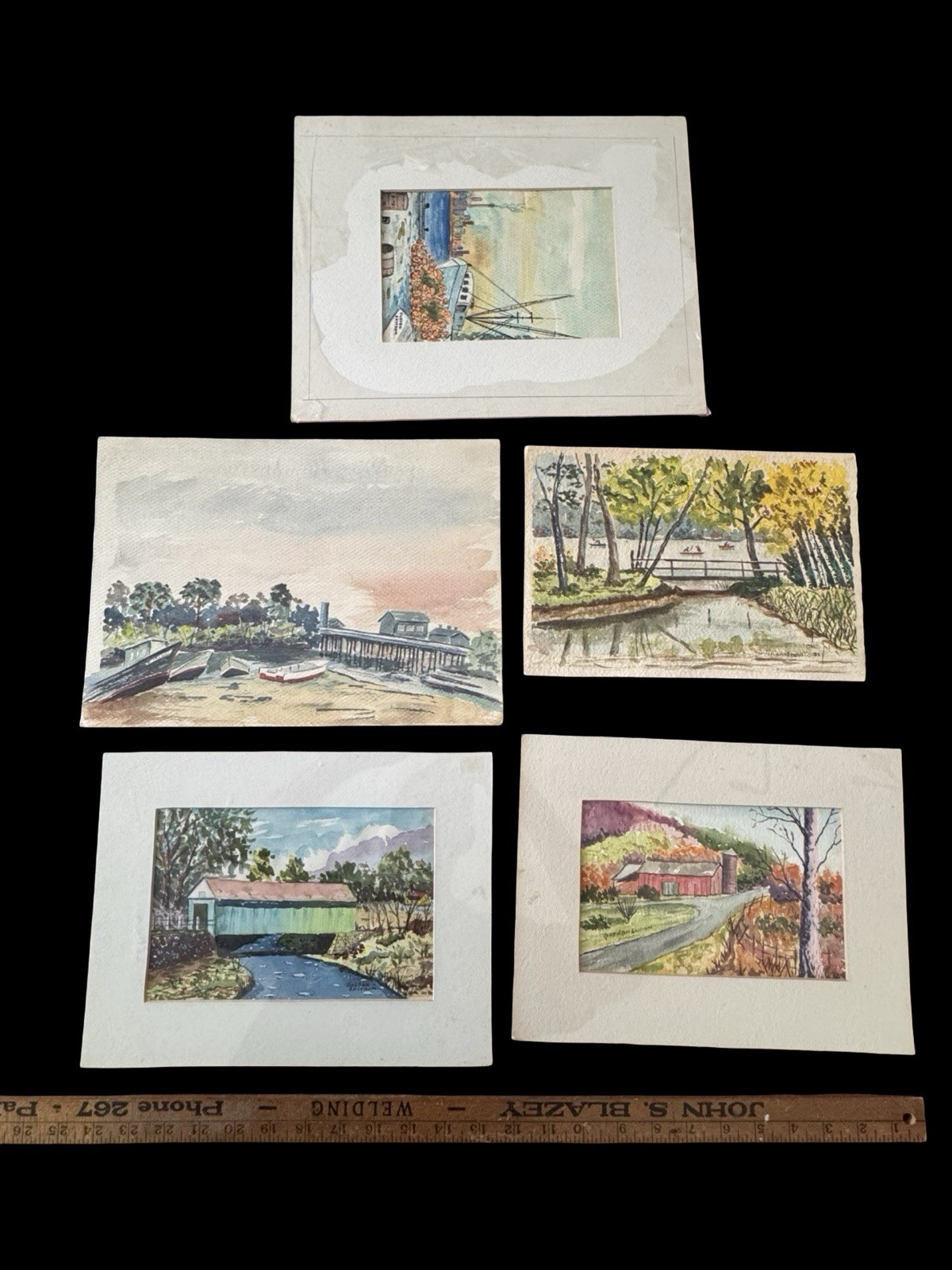 Gordon Ekstrom Original Watercolor Painting Lot Florida Artist Signed Landscapes