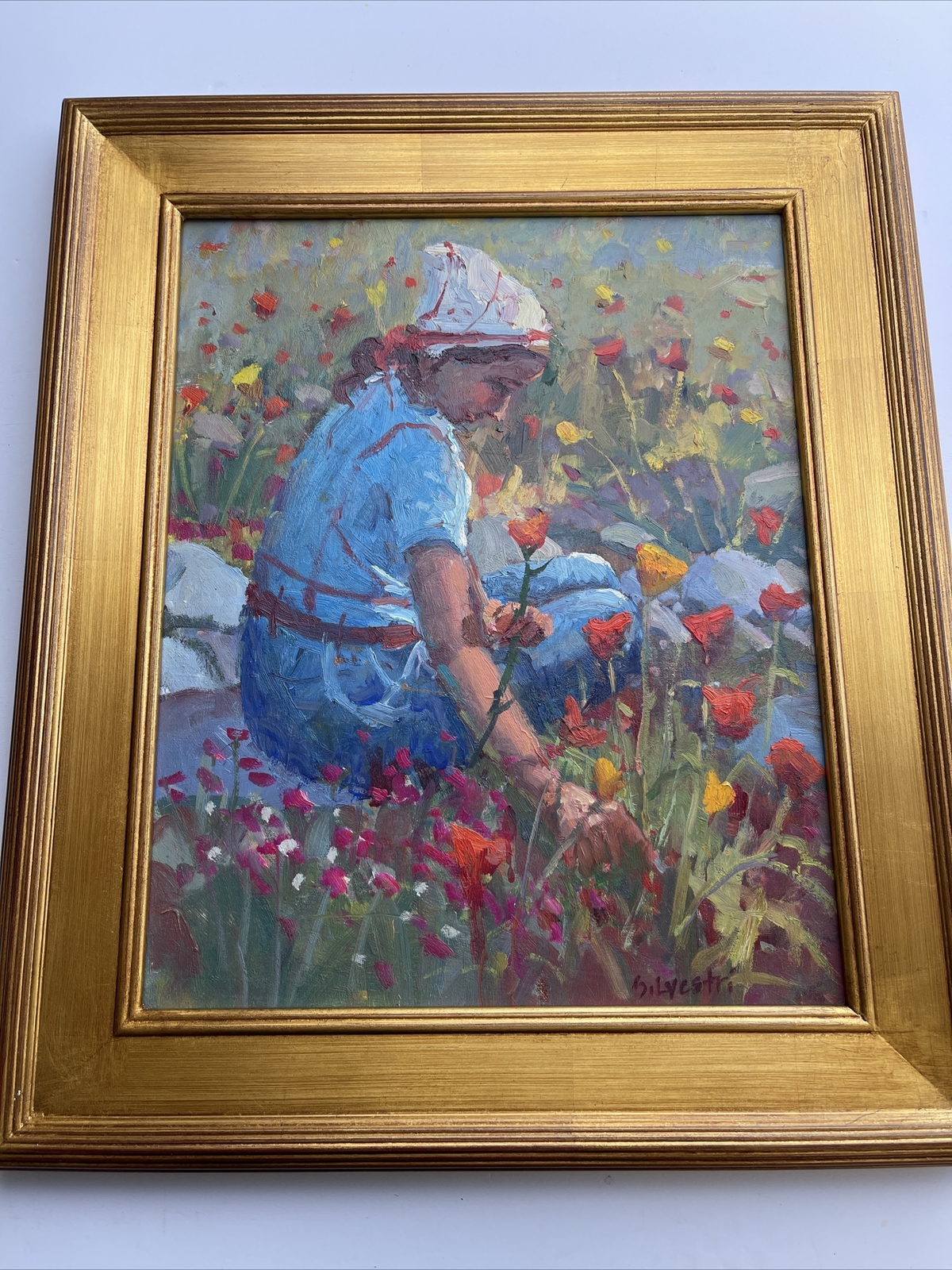 American Impressionism Painting Masterful Landscape Silvio Silvestri Portrait
