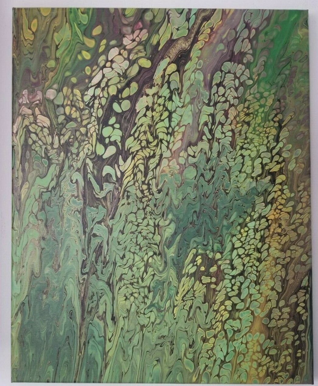 Original Acrylic Pour Painting Abstract Art signed canvas