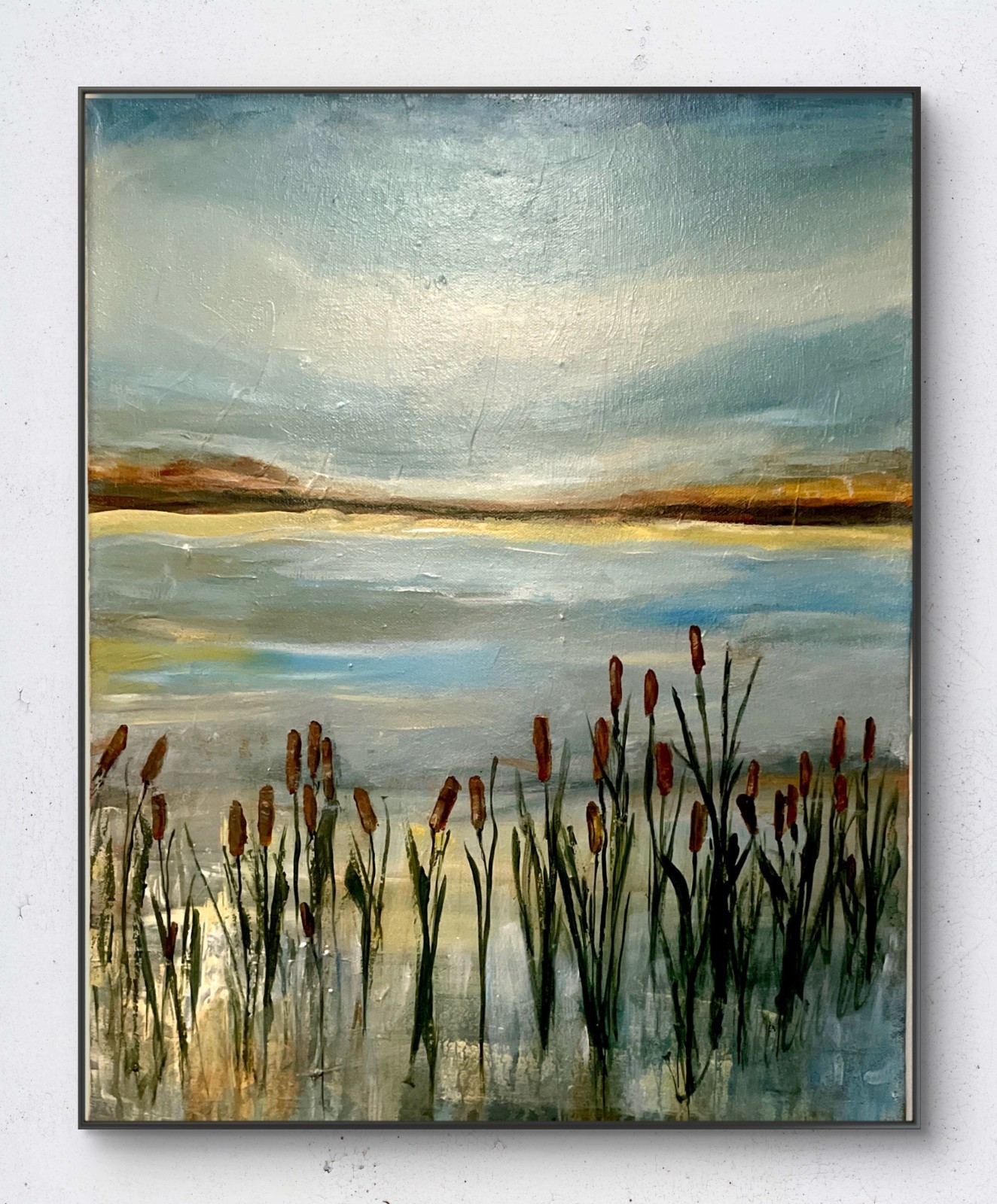 Mary Myers Original Wetlands Landscape Painting 16×20 | Gallery Wrapped