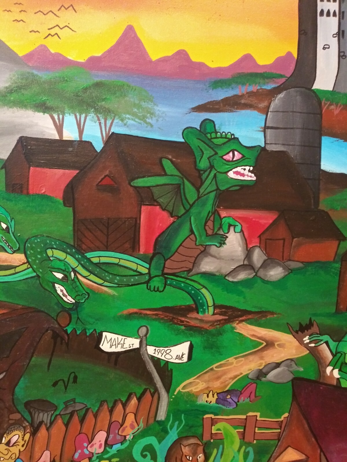 Huge Graffiti Painting – 4 x 5 ft – Bronx Artist MAKE$ 1997 – Vintage Original