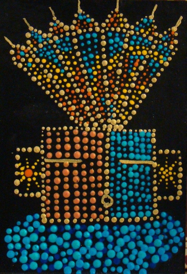 Kachina Dreams a story and an ACEO 3.5 x 2.5 inches ORIGINAL