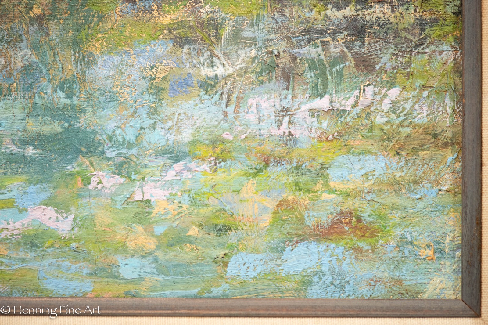 Beautiful Florida Impressionist Landscape Painting by Linda Hauser Cypress 23×29