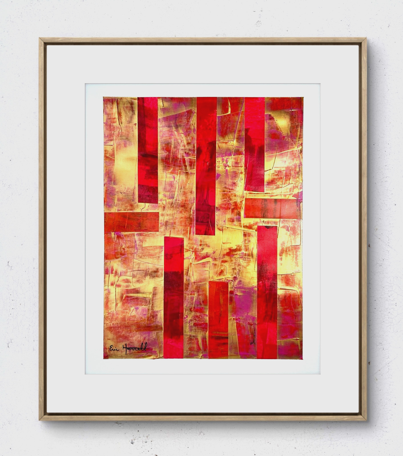 Original Abstract Art 14×11 Paper Bold Color Contemporary Expressionism Painting