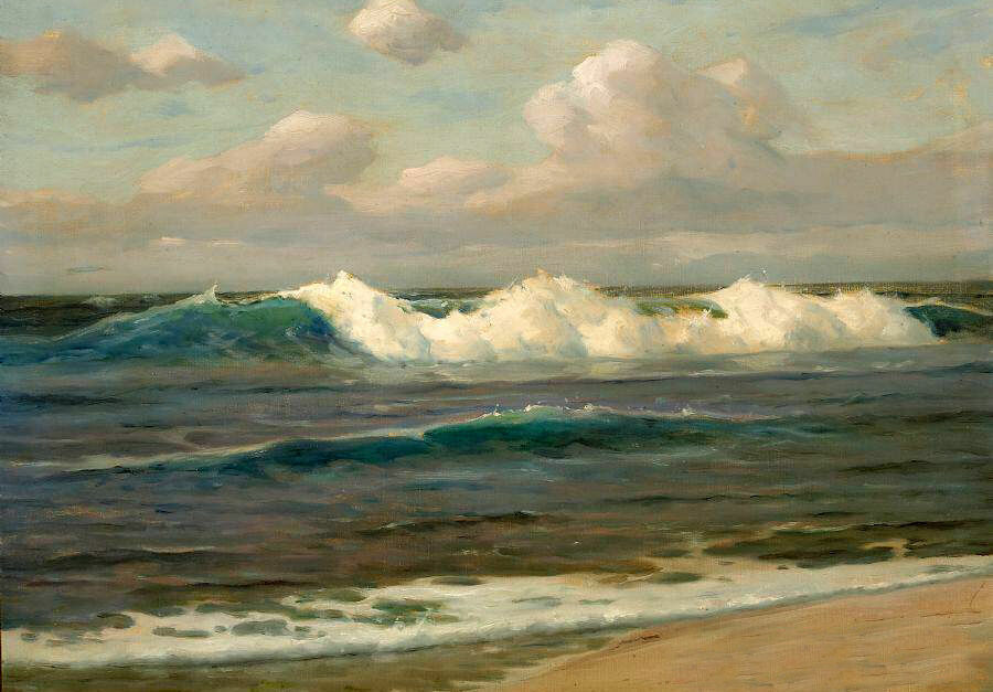 Art Oil Painting seascape An Expansive Landscape ocean waves hand painted canvas