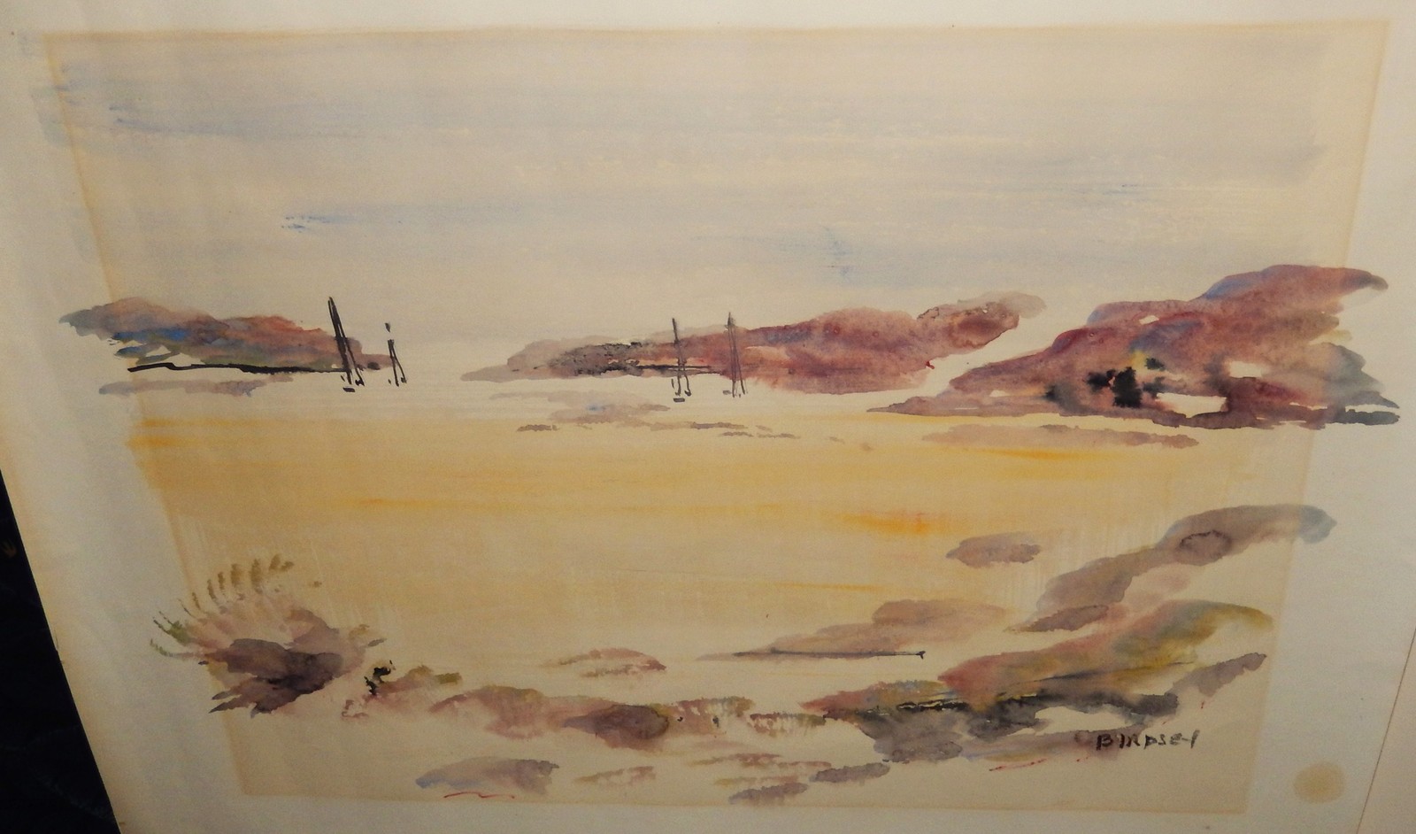 ALFRED BIRDSEY ORIGINAL WATERCOLOR BERMUDA SEASCAPE PAINTING #5