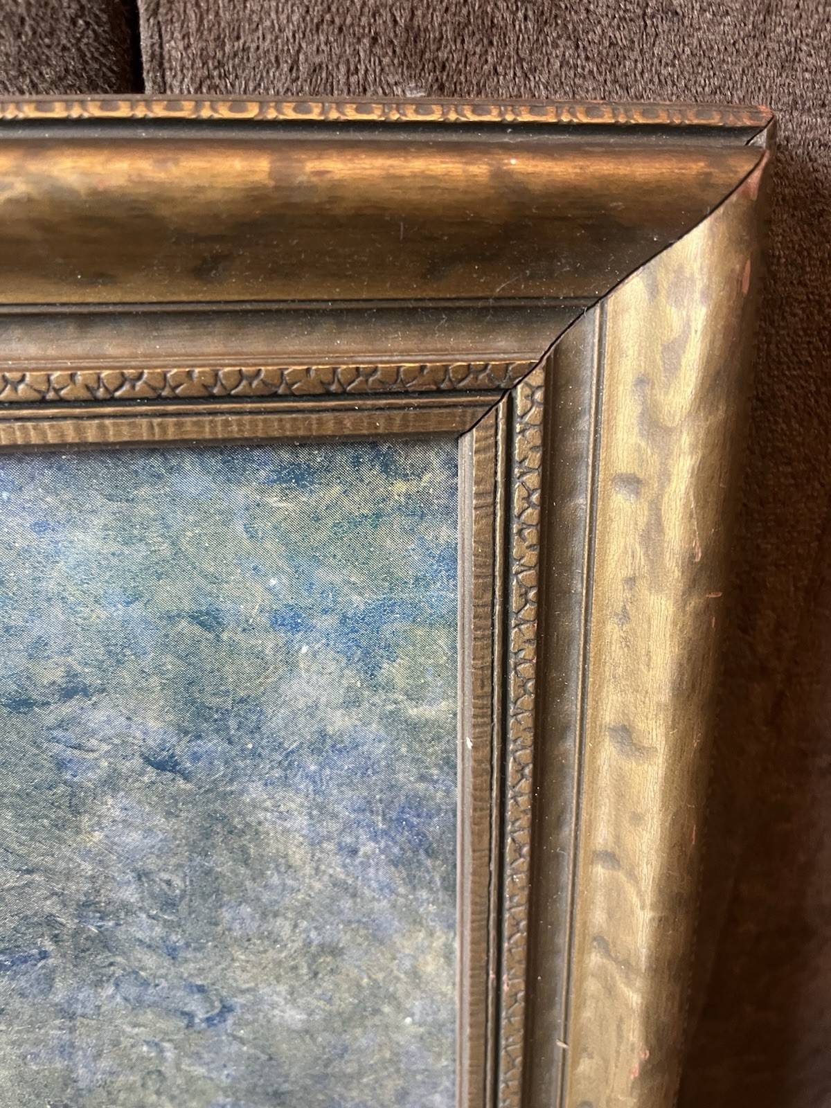 Framed Floral Still Life lithograph Yellow & White Flowers Gold Tone Frame