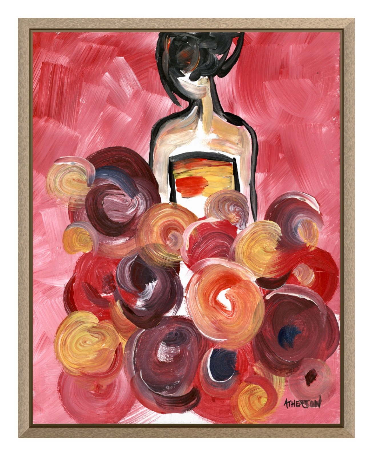Atherton 11×14 Original Expressionism Acrylic Painting “Ballet Floral” signed