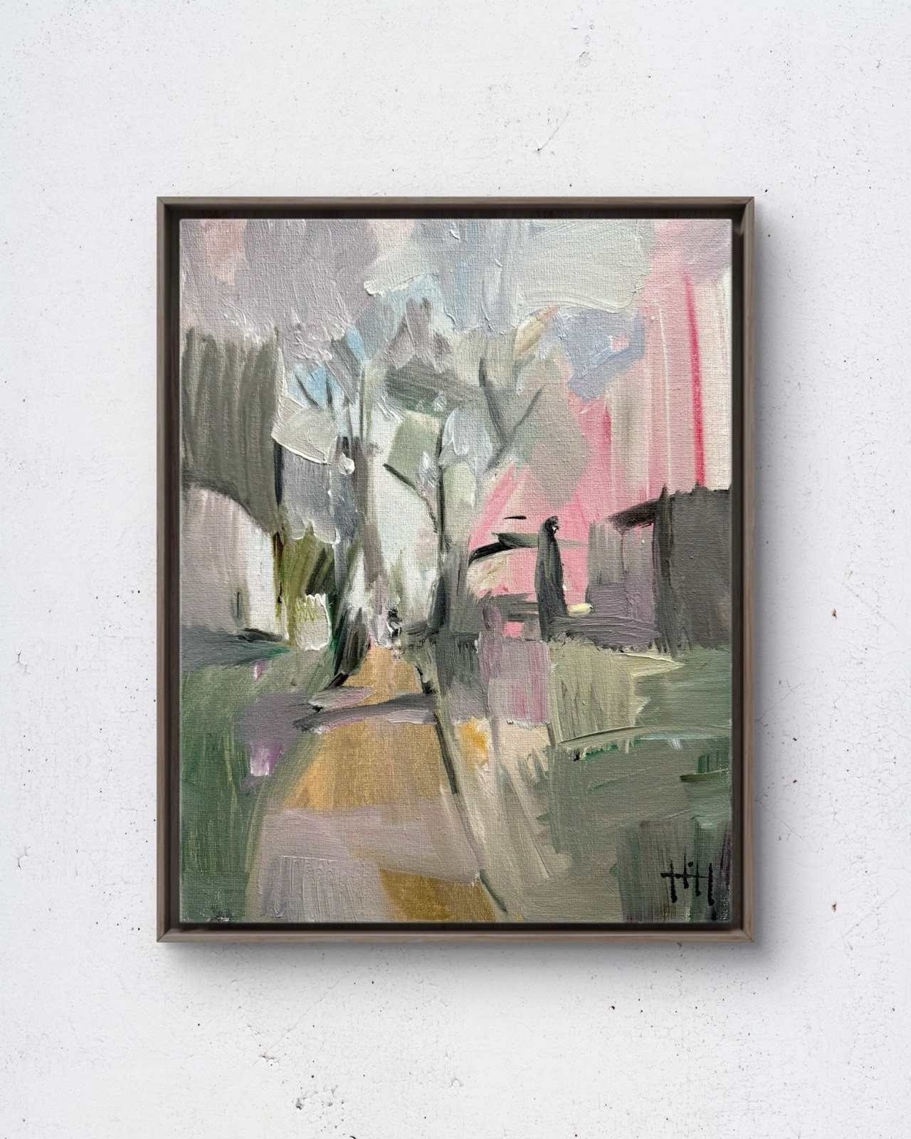 Street Walk 11×14 Original Acrylic Painting Canvas Art Wall Decor