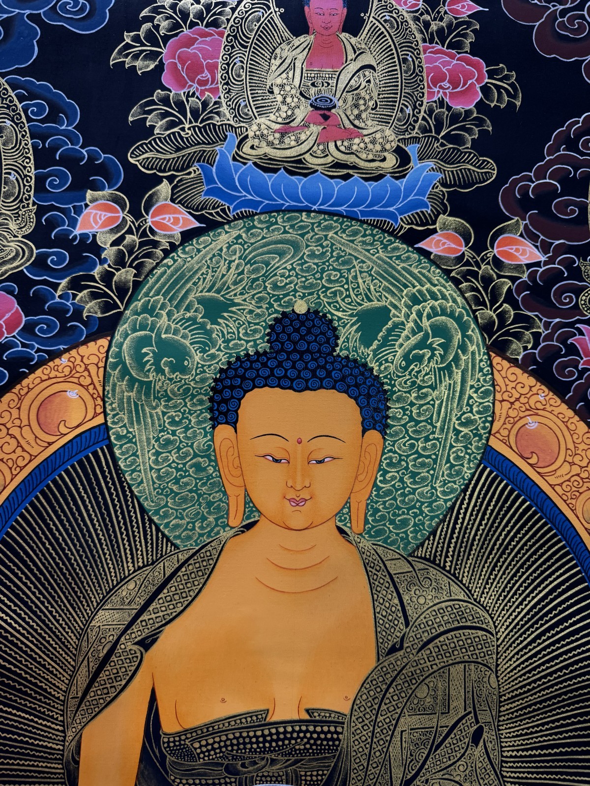 101cmx80cm Shakyamuni Buddha Thanka Art