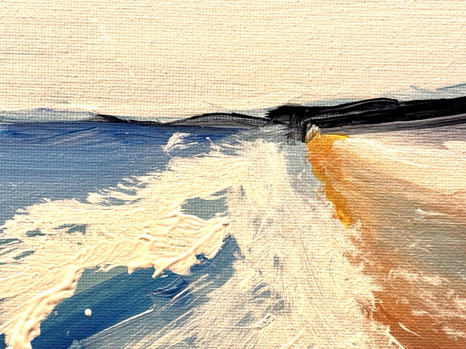 Original Abstract Expressionism 11×14 Coastal Handmade Signed Unique Fine Art 97