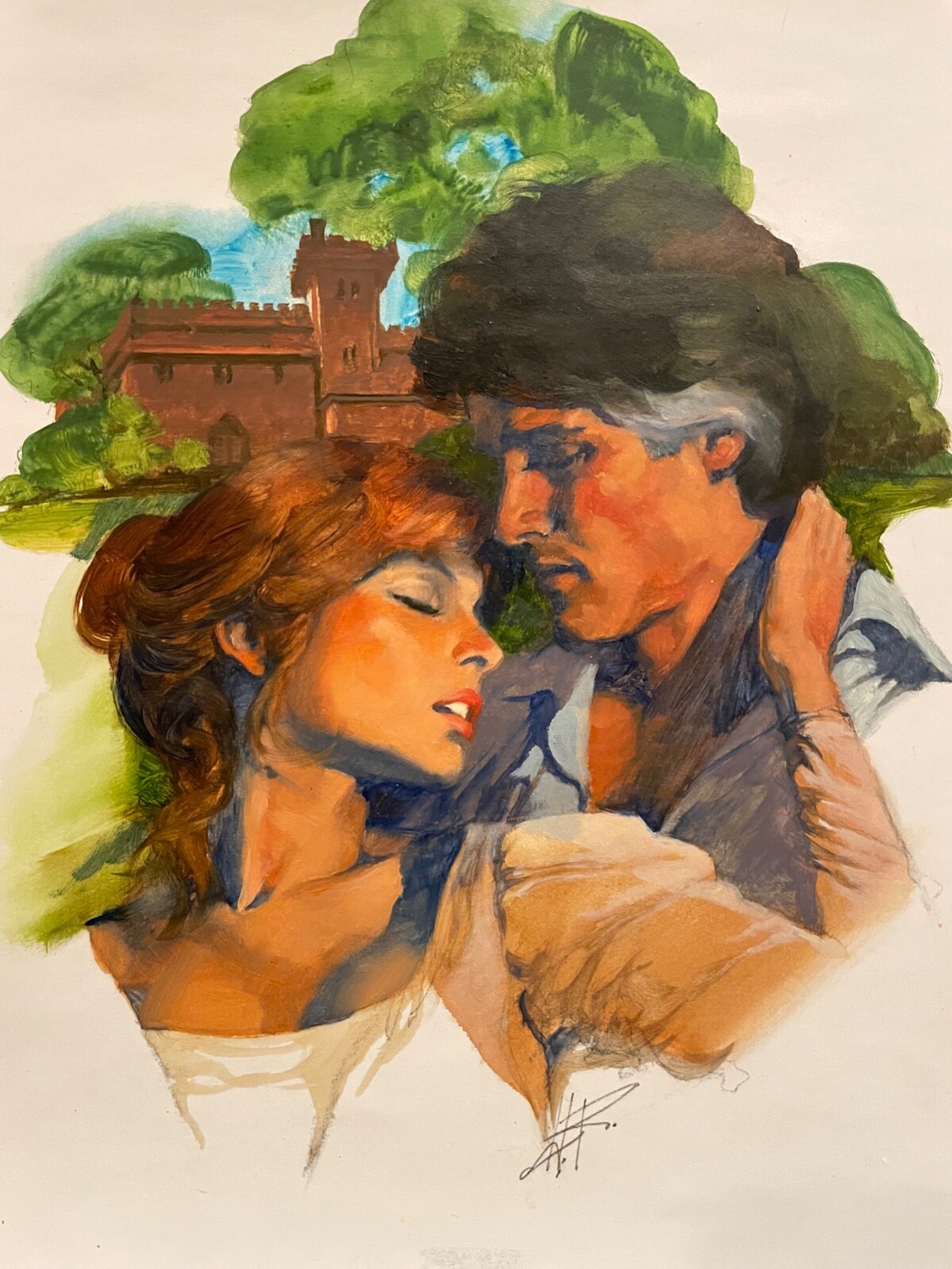 HOWARD ROGERS ORIGINAL PAINTING 11 1/2 X 9 1/2 “INTIMATE MOMENT”