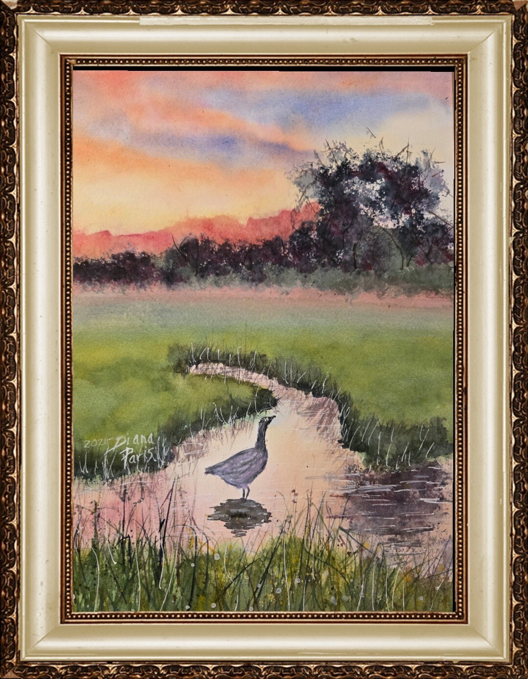 Watercolor paintings originals, “Sunset Beauty”