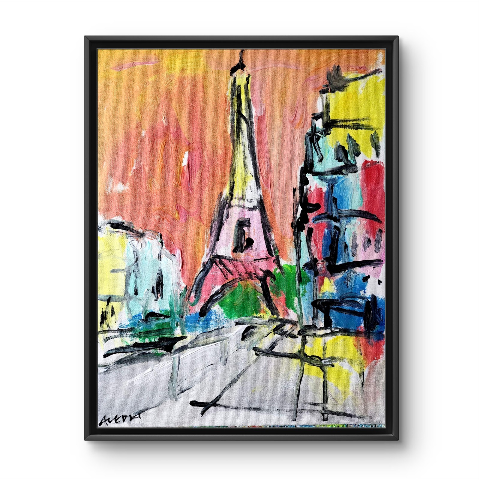Aleph Original Art 14×11 Modern Expressionist Abstract Painting Canvas