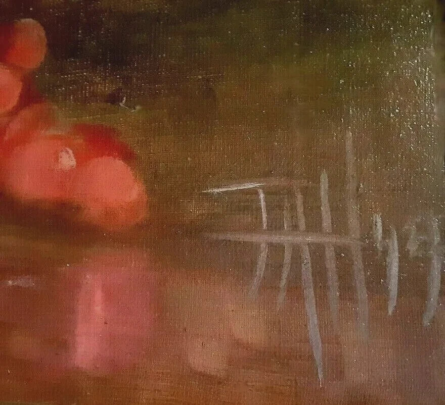 Florine Florentine Hyer(1868-1936) Californian Still Life Oil On Canvas Painting