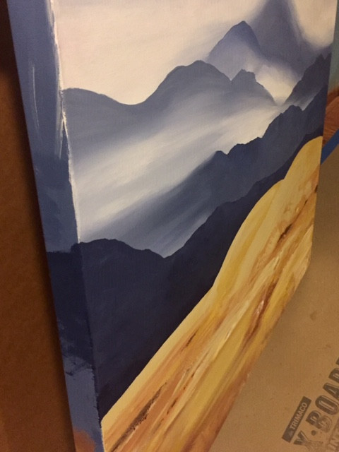 “Misty Mountains” by E.Wolfsen-Original Painting-Gallery Wrapped-Signed-C.O.A.