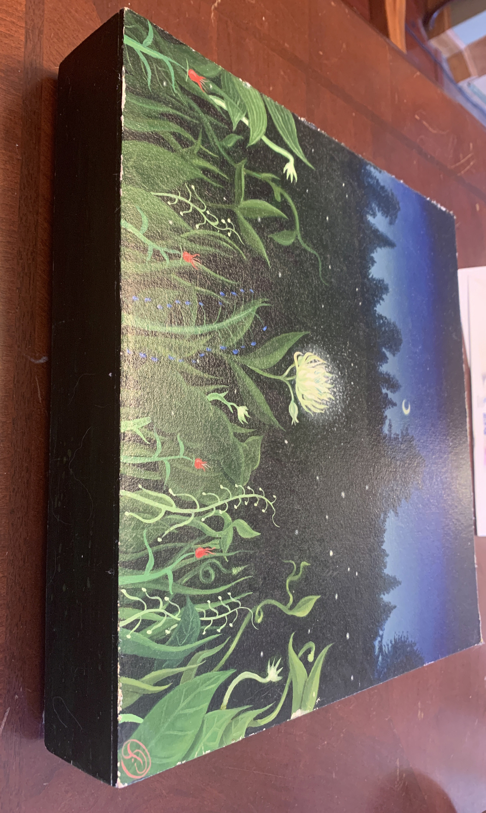 Jon Christopher Gernon Original Oil On Panel Painting “Midnight Garden” 2014