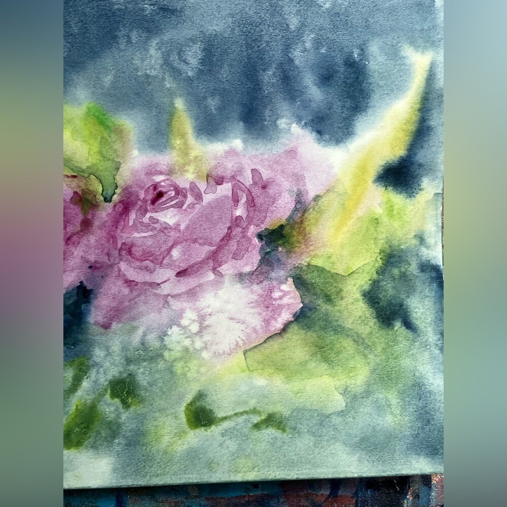 Original Peonies Painting watercolor art Floral Garden By Artist Artettina