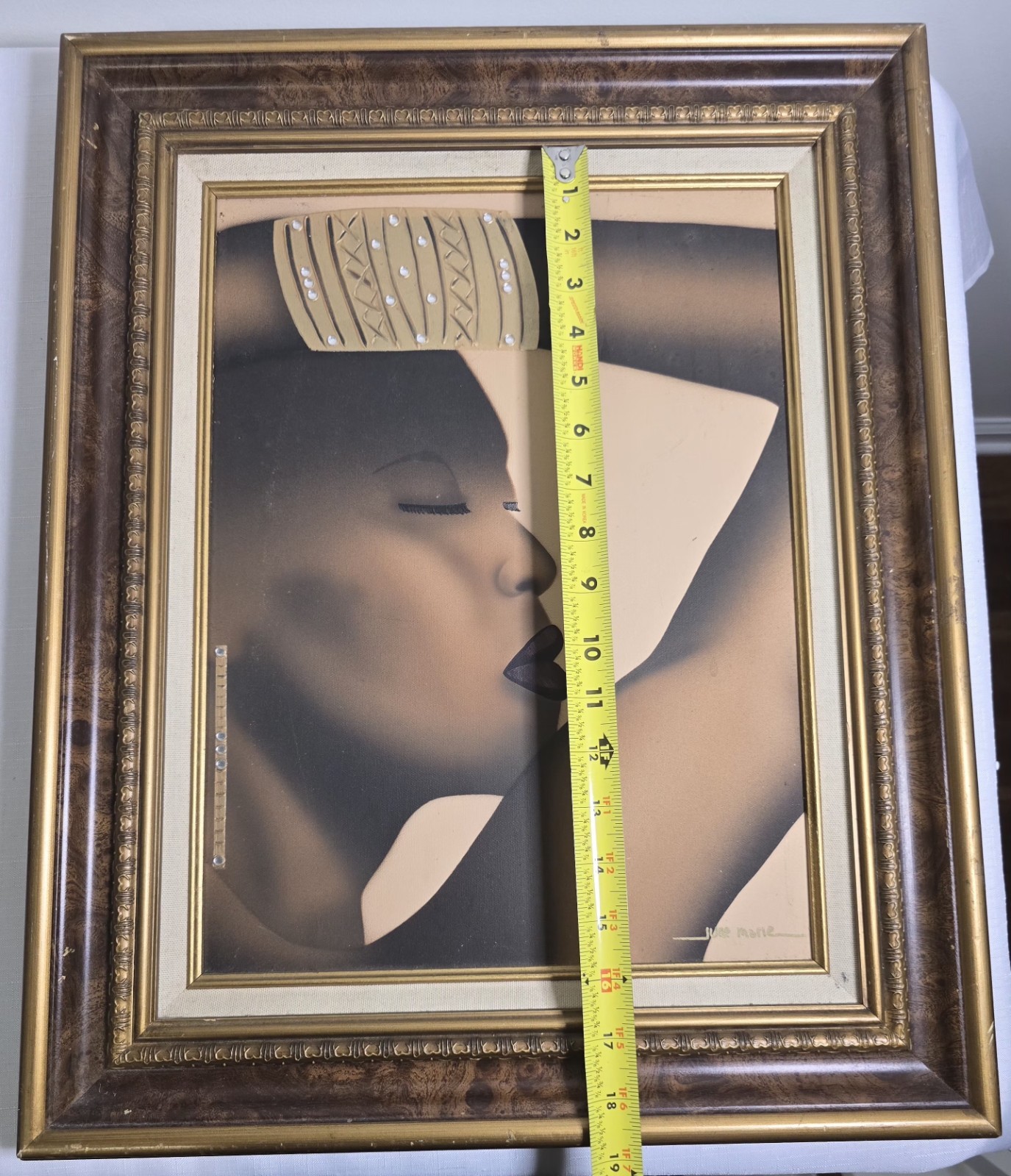 JUNE MARIE Contemporary, Art Deco Original Oil on Canvas African American Woman