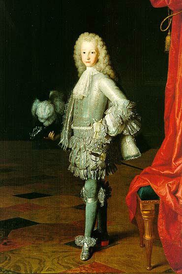 No framed Oil painting handsom young boy standing – Louis King of Spain canvas