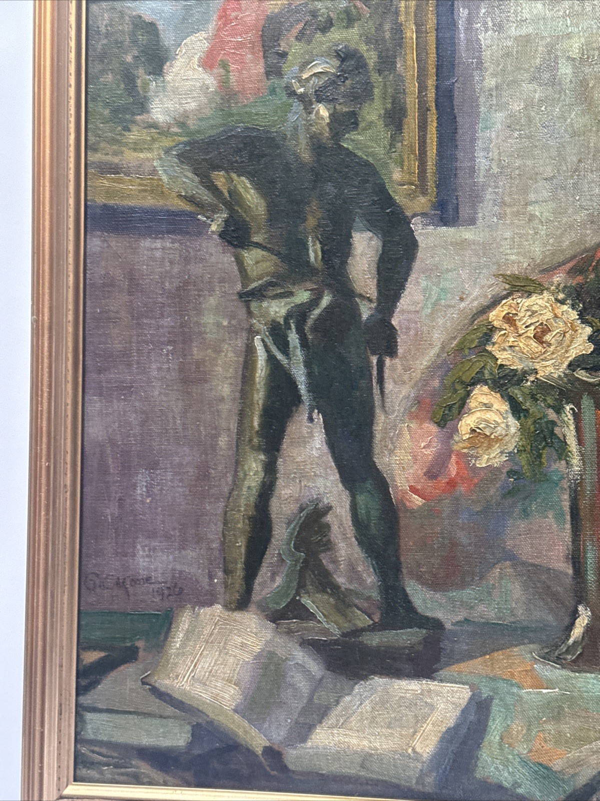 Gianni Cilfone Painting Antique Impressionist Still Life Chicago 1920’s Listed