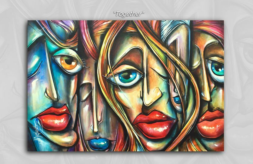 PAINTING Urban Expressions original Contemporary ART DECOR Mix Lang cert. unique