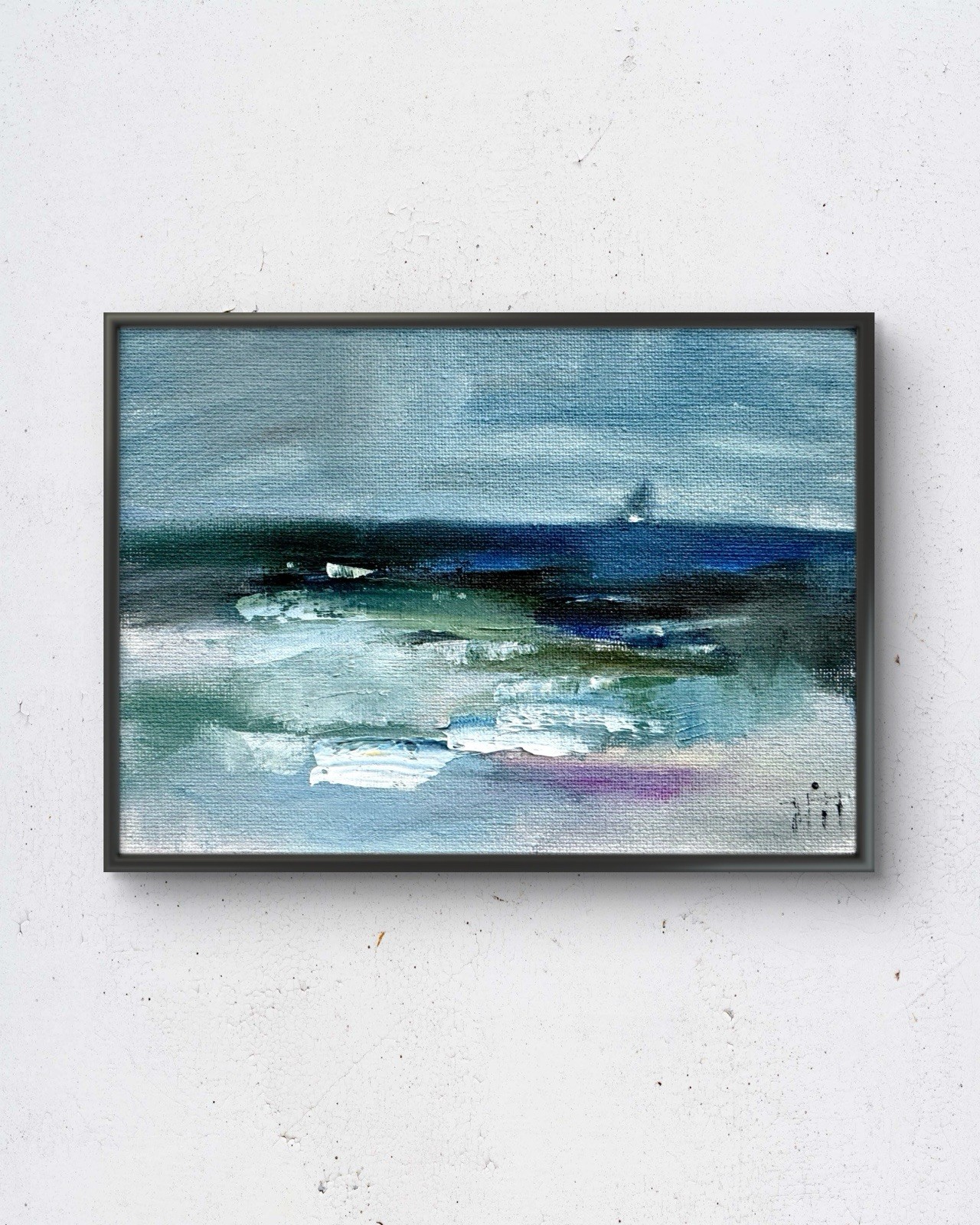 Santa Monica No.3 7×5 Original Oil Painting Impressionist Landscape Wall Decor