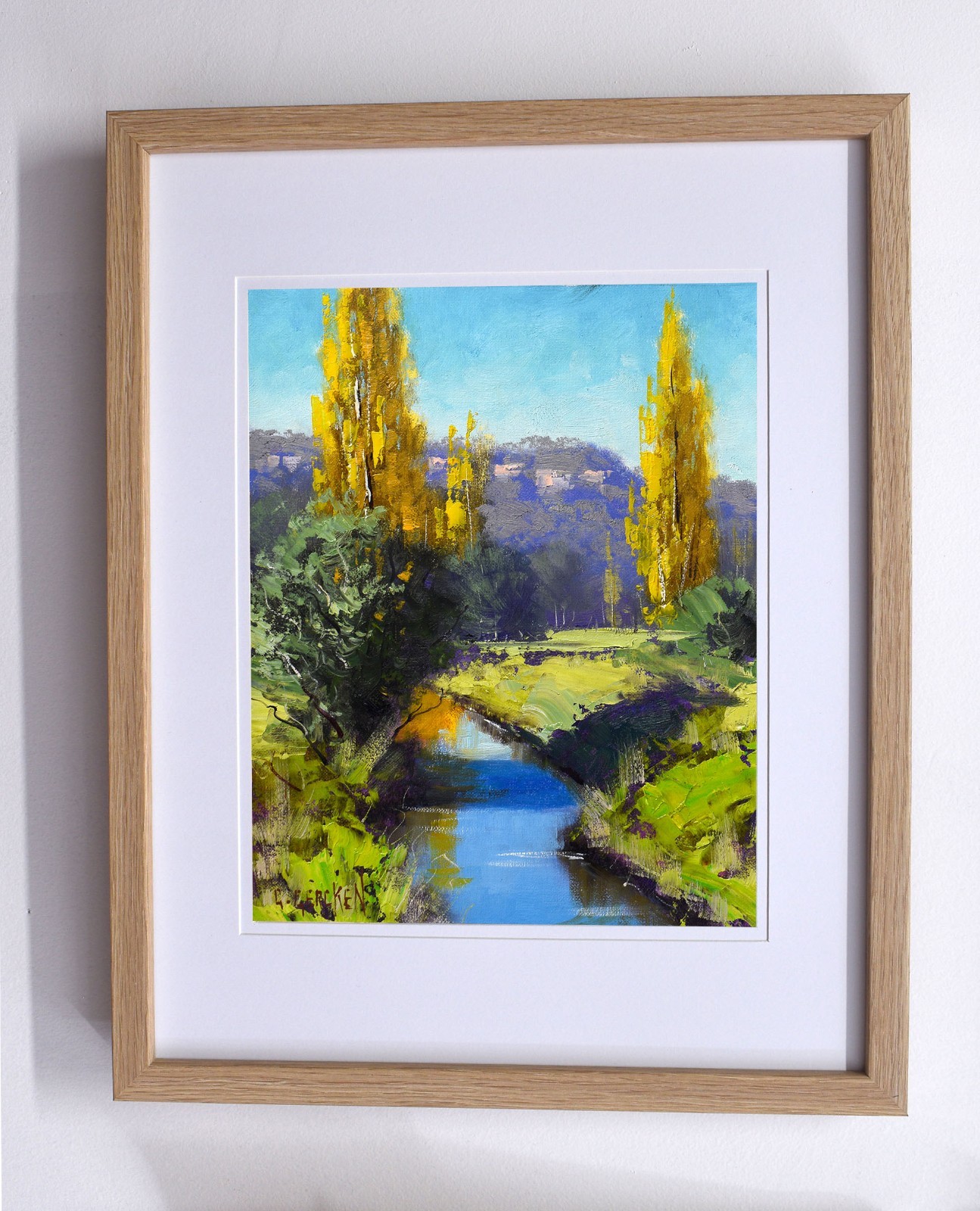 Lithgow Autumn Creek Framed Oil Painting | Australian Landscape Art by G Gercken