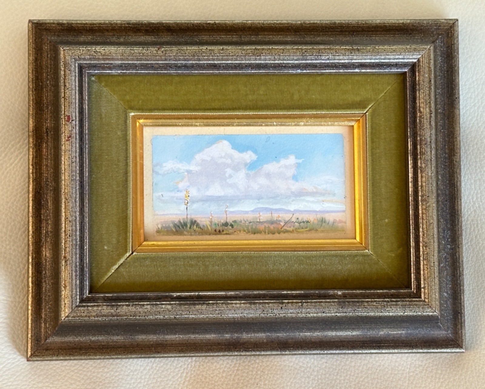 GORDON SNIDOW ORIGINAL GOUACHE PAINTING SIGNED FRAMED 7.25″ X 9.25″