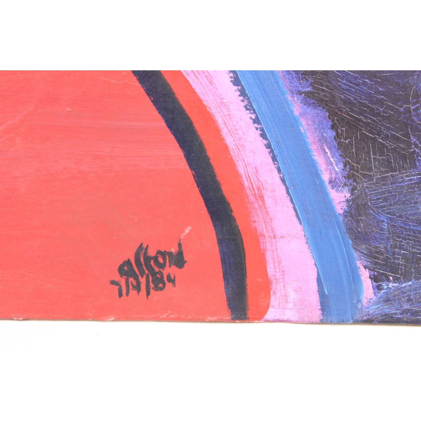 Street Art “A Day At The Beach” Oil Painting On Canvas Signed Alford 84