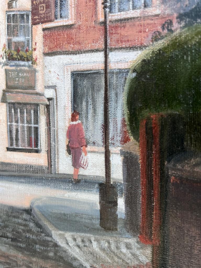 Mermaid Street Rye East Sussex England Landscape Oil Painting Artist Signed Art