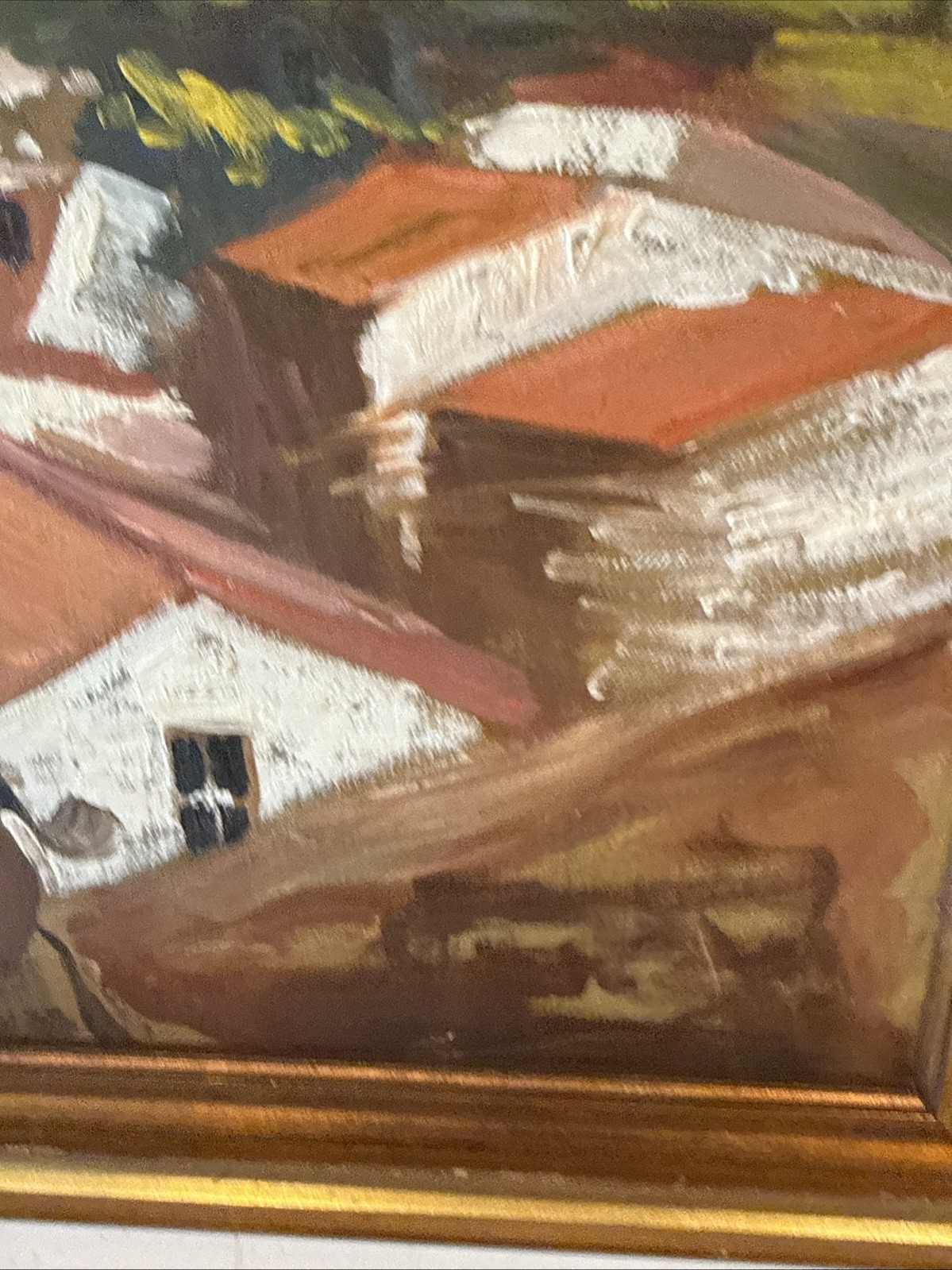 Real Signed Oil On Canvas Painting Realism Spain Portugal? Pueblo Peasant 23×20”