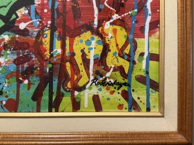 Nastya Rovenskaya- Hand Signed Original Acrylic on Canvas “Mickey Mouse Money”