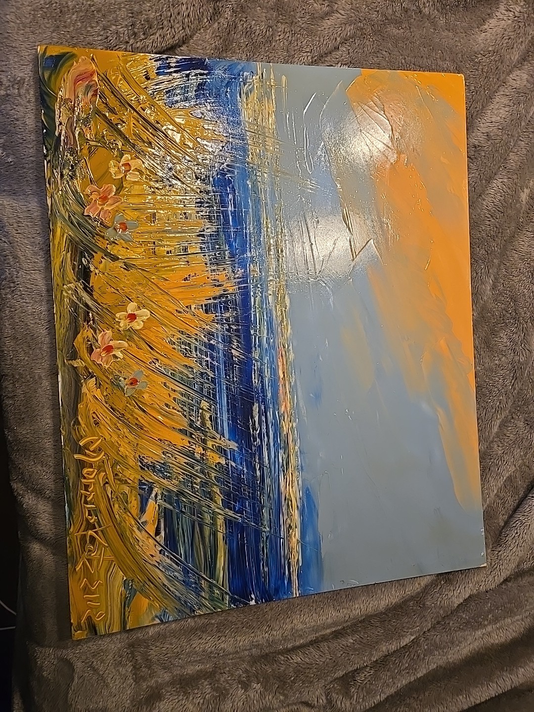 Morris Katz Original Painting Flowers, 16×20 Inches Wildflowers