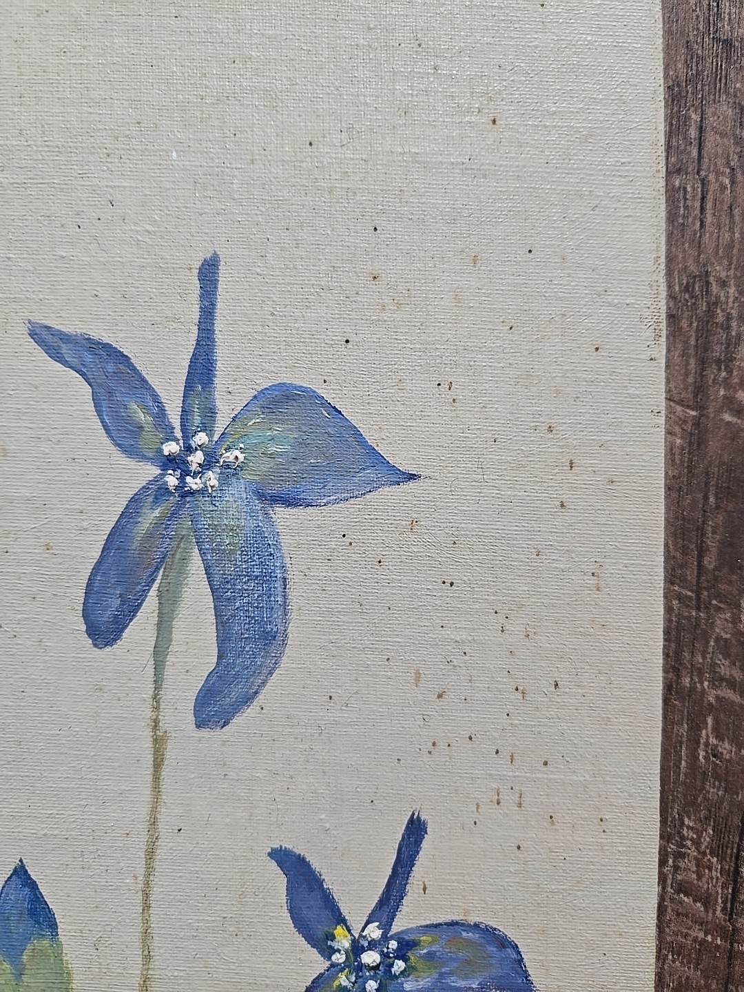 VTG Symons Signed Original Painting 12″ X 24″ Art Nature Birds Flowers Zen