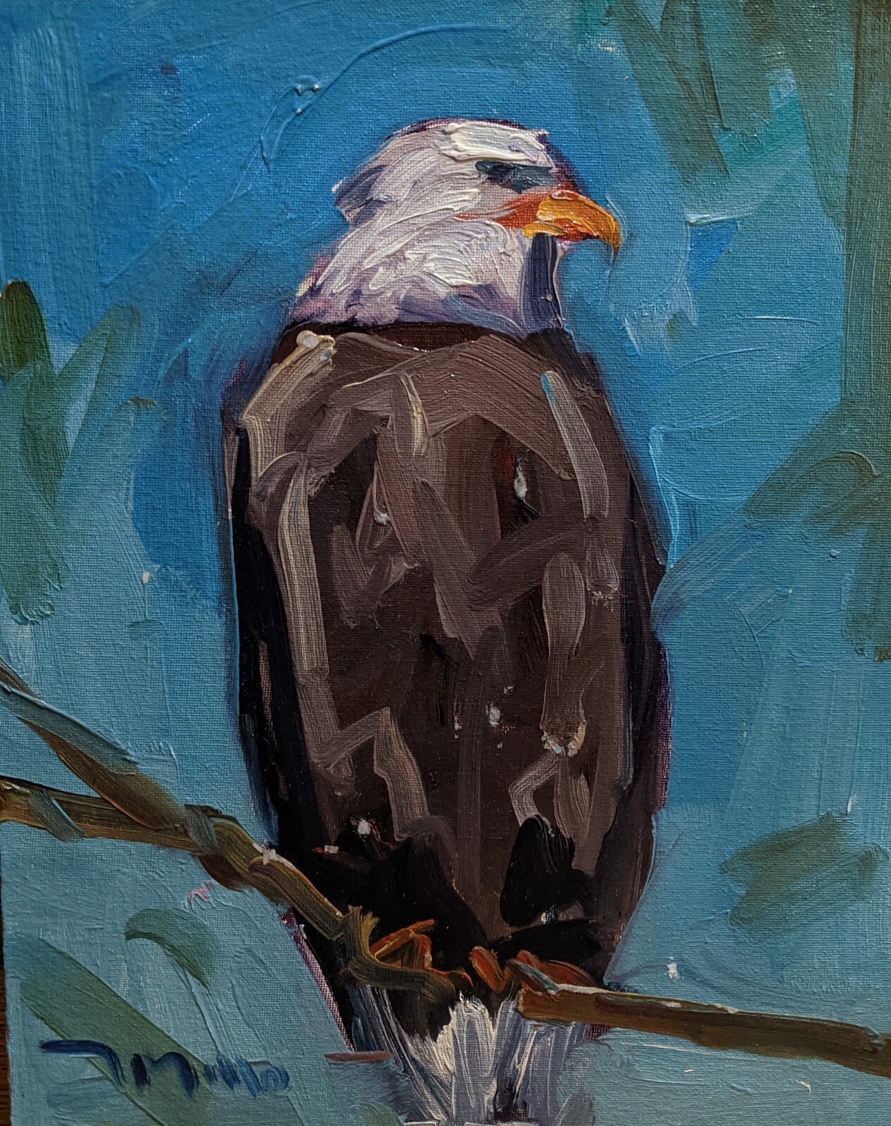 11×14 BALD EAGLE USA Original JOSE TRUJILLO (Moving Sale – All Must Go)