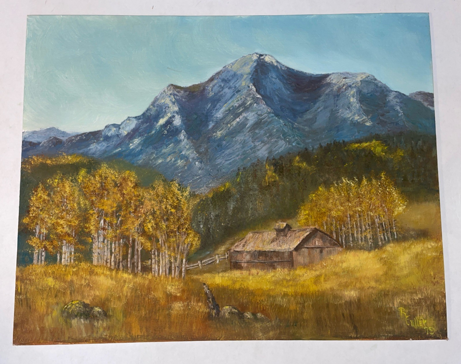 Large Oil Painting “Bear Basin Ranch Colorado” Signed R Fuller