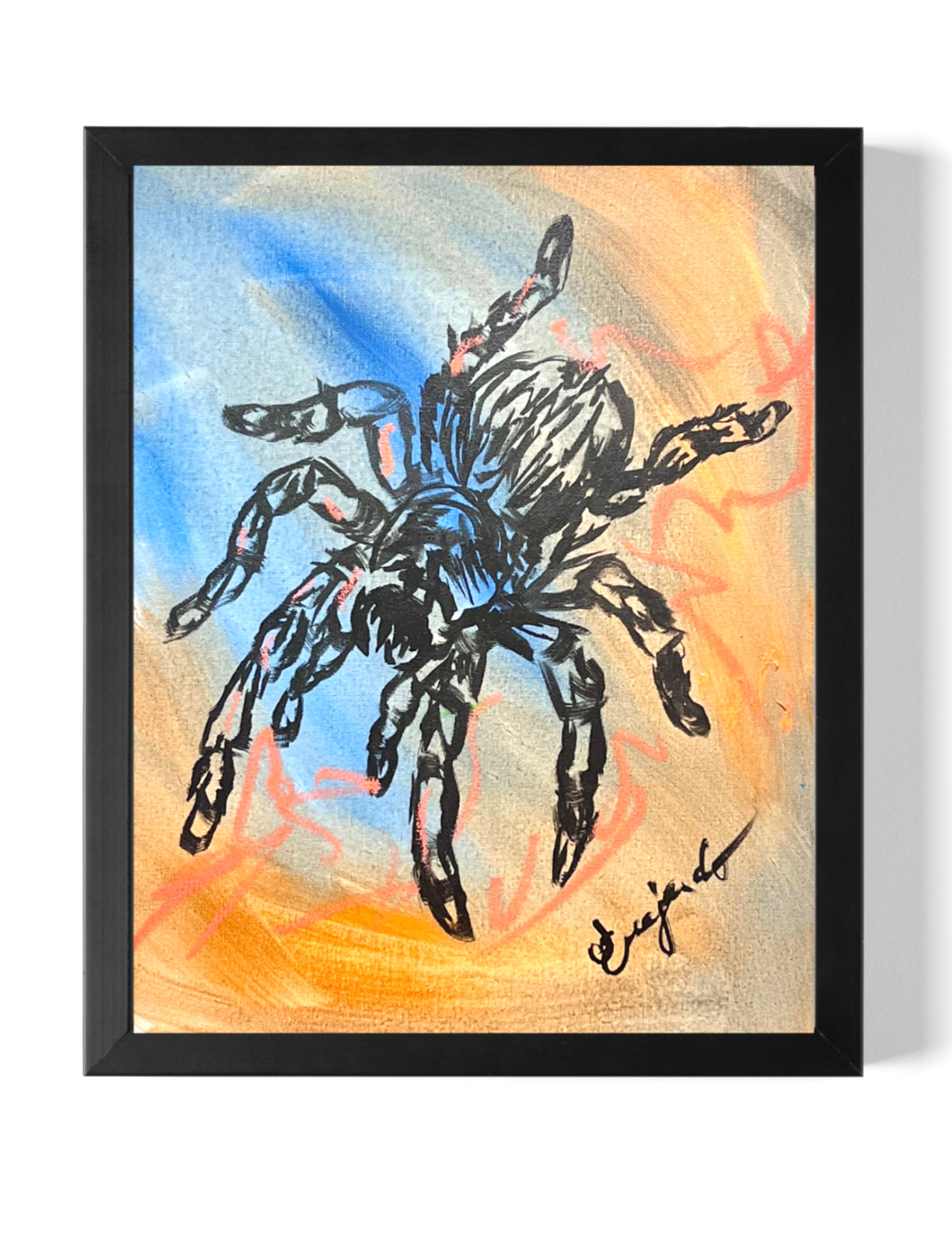 Guajardo Original Art Tarantula Spider 14X11 Canvas Realism Minimalist Art