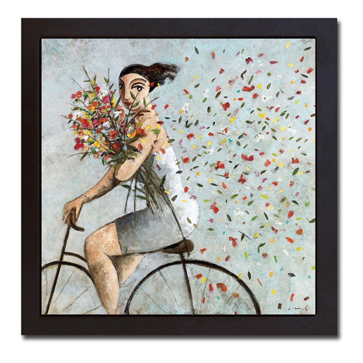 Framed Petals by Didier Lourenco Gallery-Wrapped Canvas Giclee Art (20 x 20 in)