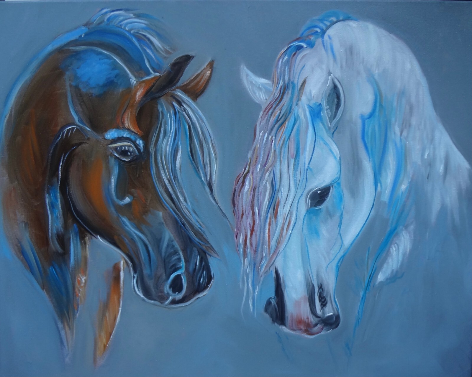 KENTUCKY DERBY ‘BEST FRIENDS” Original oil painting signed ONE OF A KIND
