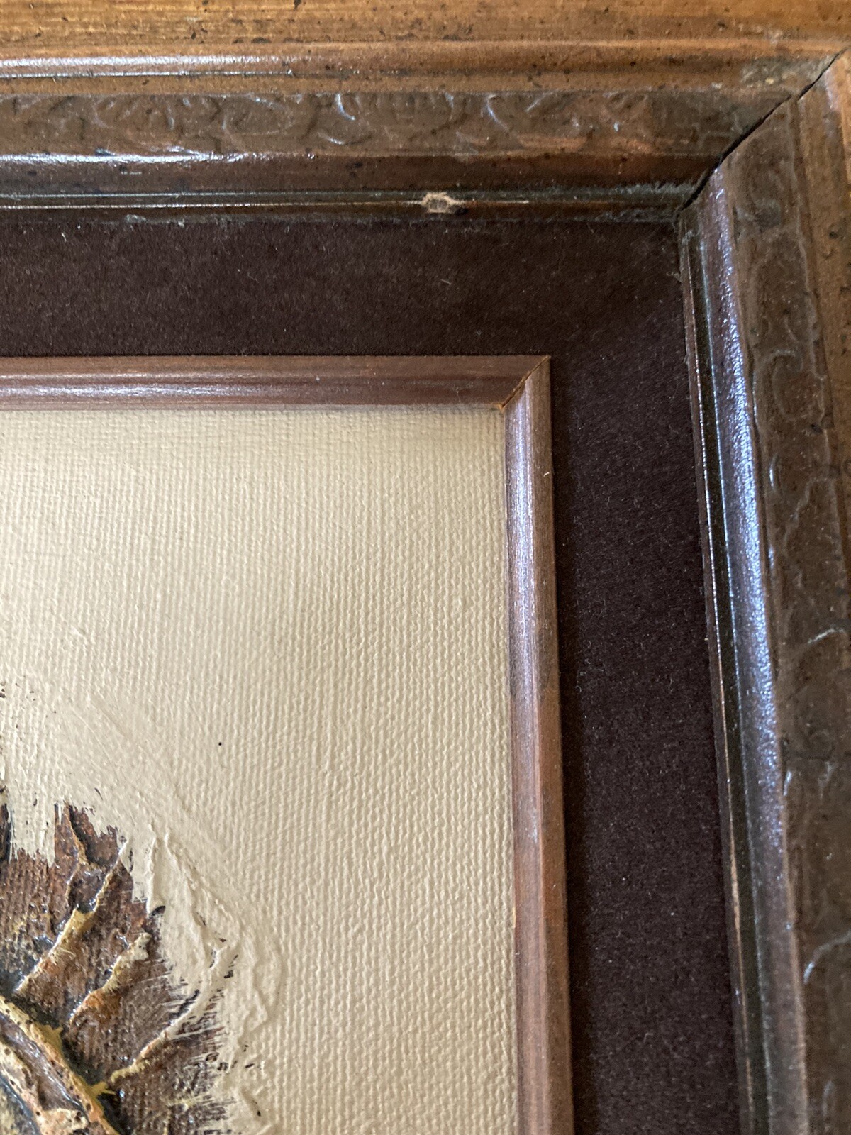 Lion Oil Painting on Canvas Framed & Signed by Frank Walcutt