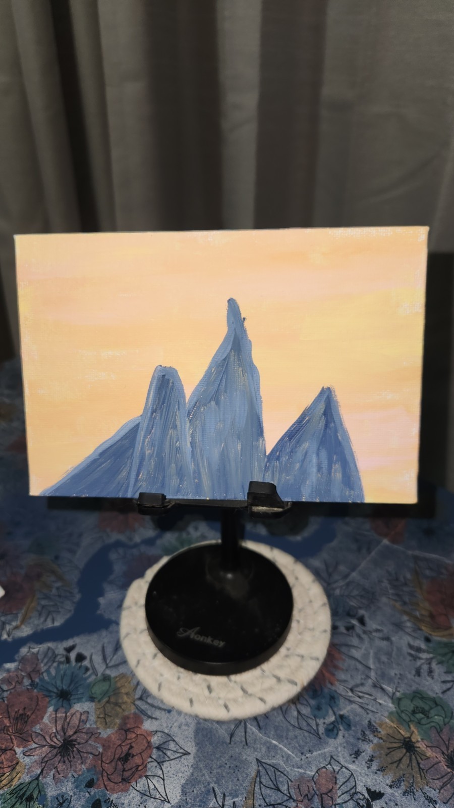 AEOC Acrylic MINATURE PAINTING 2.5 in x 3.5 in on canvas