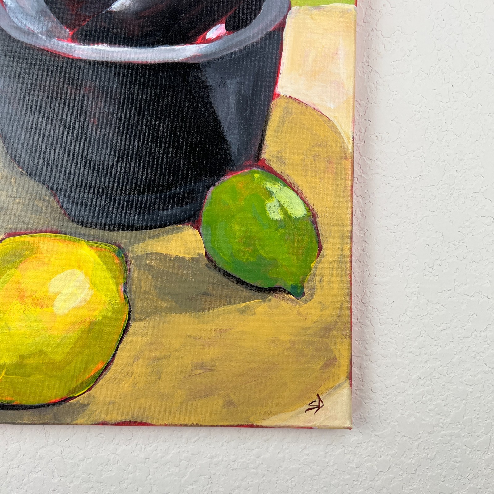 Original Still Life Painting 12×16 Bold Modern Kitchen Wall Decor