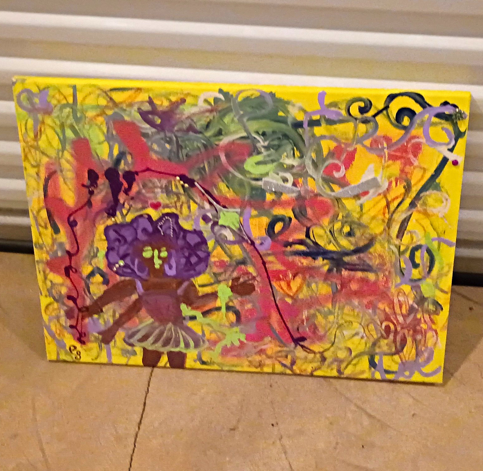 Handmade Abstract Painting By Yen “Quintesha” 18×24 2025